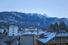 Bex (VD), vue sur la Dent de Morcles, le 01 janvier 2025